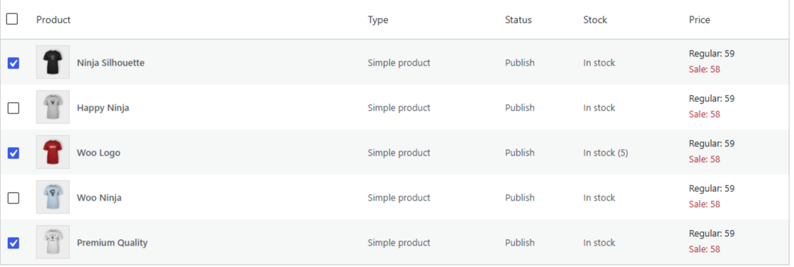 A2Z Bulk Price Changer Premium product search and selection interface