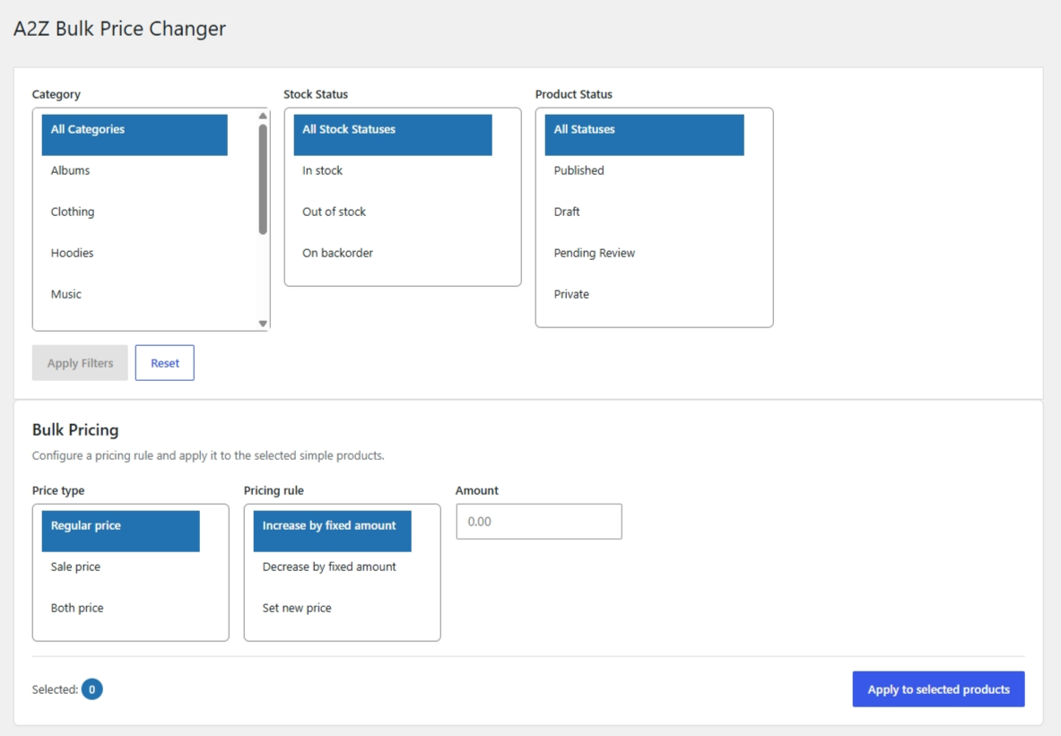 Tasbeeh Price Editor clear instructions for bulk price editing